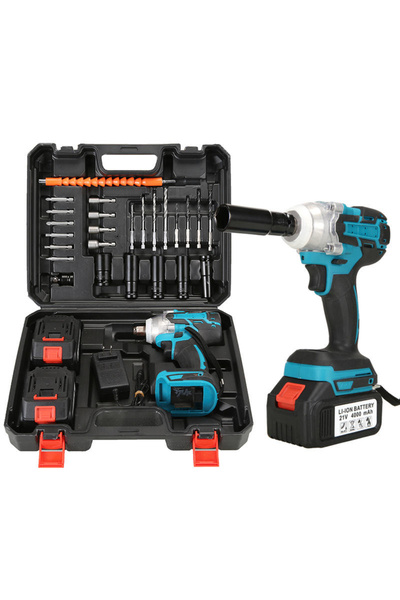 Tradeo 18V Cordless Impact Driver Kit with 2 Lithium Batteries, Charger, 17 Bits and Accessories