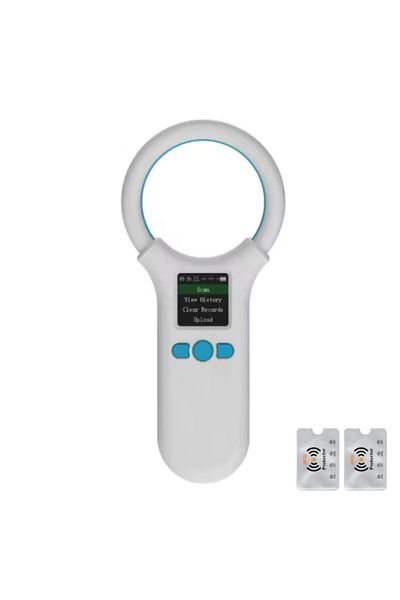 UnderShop Scanner Microcipuri Animale, Identificare RFID, FDX-B & EMID, Alb, 134.2kHz/125kHz, 2 Protectii Rfid