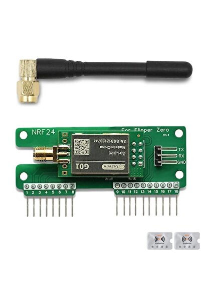 UnderShop External NRF24L01 2.4 GHz Module for Flipper Zero, Wireless Extension, Antenna, Display Film