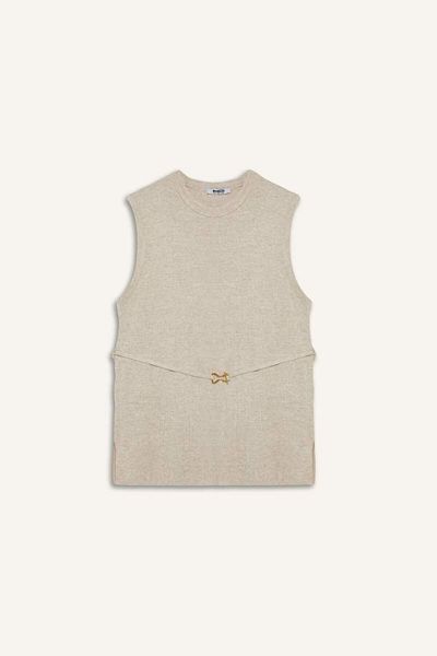 DeFacto New Season Crew Neck Belt Detailed Knitwear Vest