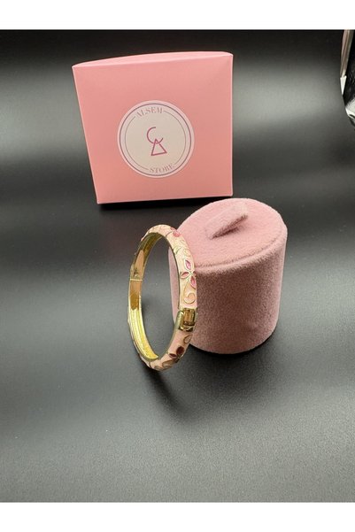 Alsem Gold Plated Colorful Enamel Women's Bracelet, Colorful Flower Bracelet, Gift for Lover