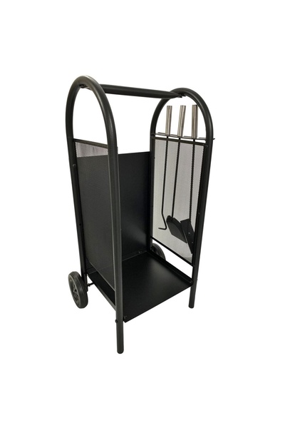 SGTT Wood rack with wheels + 3 accessories for stoves and fireplaces