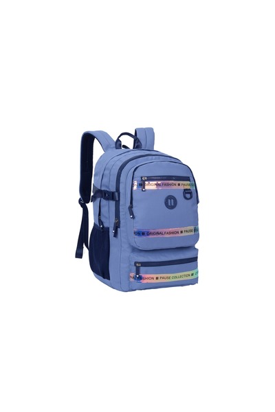 Pause BACKPACK 18" W/ PENCIL CASE blue 3 Lines