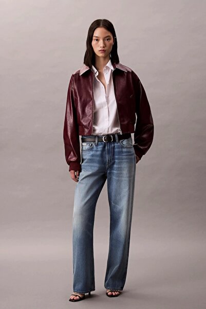 Calvin Klein A-Cropped Crinkle Faux Leather B