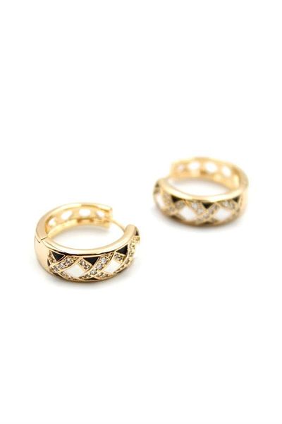 No8 Home Jewelled Earrings - Gold