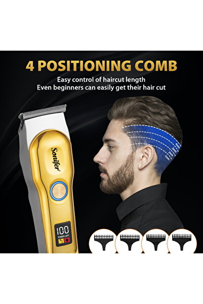 Sonifer SF-9670 Electric Hair Clippers Trimmer for Men Stainless Steel Blade for Home Outdoor Use