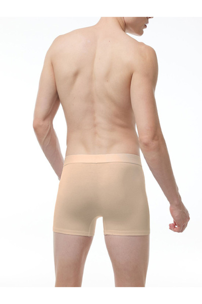 LİNOTTİ Invisible Boxer Men's Skin Color Boxer That Doesn'T Show Inside 3-Pack Cotton Lycra Flexible Fabric 230825