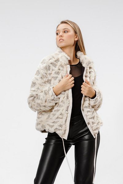 RVL Brown eco-fur jacket