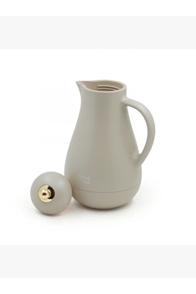 rexa طقم ترمس قهوة وشاي - بيج غامق - سعة 1 لتر و0.6 لتر