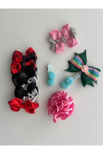 kalben accessories Bow Hair Clips 10-Piece – Colorful Set, Daily & School