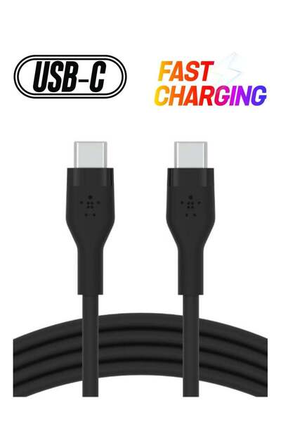 Belkin BoostCharge Flex USB C charger cable for iPhone, Samsung, iPad, MacBook & more, 1m, black