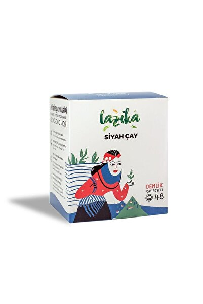 LAZİKA Siyah Çay Demlik Poşet 48'li