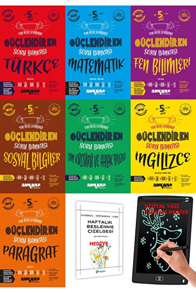 Ankara Yayıncılık 2025-2026 5. Sınıf Yeni Nesil Sorularla Güçlendiren Tüm Dersler Etkinlikli 7'li Soru Bankası Seti