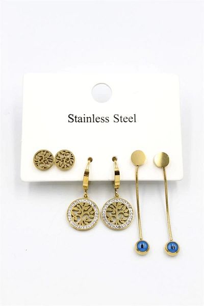 No8 Home Set of 6 Earrings - Gold