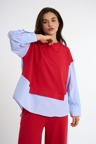HANIQA Garnished Sweatshirt