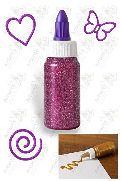 Artlantis Simli Yapıştırıcı 50 gr 1 Adet Bubu Simli Uhu 6 lı Anasınıfı Kreş Süsleme Etkinlik Yıkanabilir Zarar