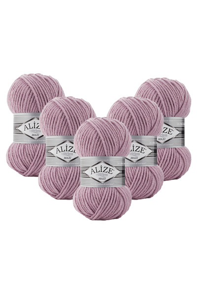 Alize Superlana Maxi 5-Pack – 505 -Thick Knitting Yarn for Winter Sweater Cardigan and Scarf