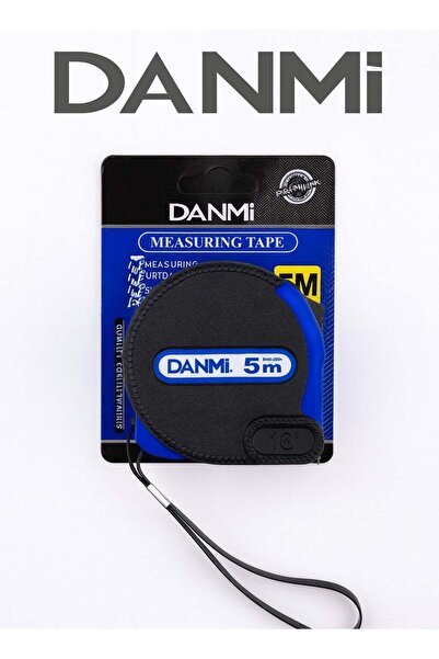 DANMI 5 m Measuring Tape (16 ft equivalent) – Yellow Steel Blade with Front Lock, Metal Hook & Wri