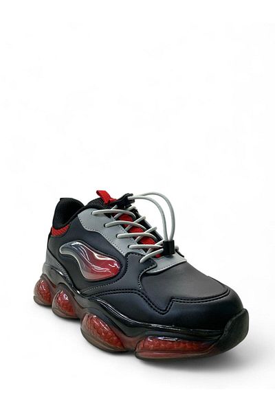 pepino 2054 Orthopedic Unisex Kids Black/Red Comfortable Sneaker