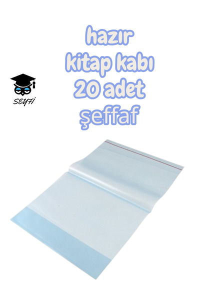 SEYFİKİRTASİYE hazır kitap kabı 20 adet şeffaf