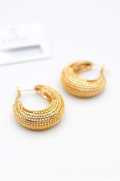 No8 Home Filigree Hoop Earrings - Gold