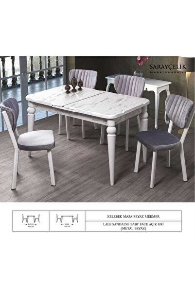 Ege Mobilya Hayglass Mdf Açılır Kapanır Kelebek Salon Masası