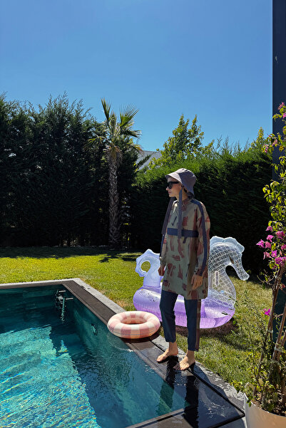 Mevra Μαγιό με μοτίβο Maysa Tesettür κοντό