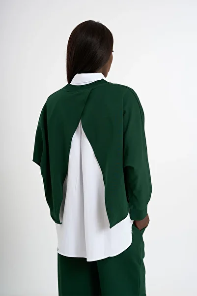 HANIQA Asymmetric Cut Sweatshirt |   U25138 |   Shirt Not Included