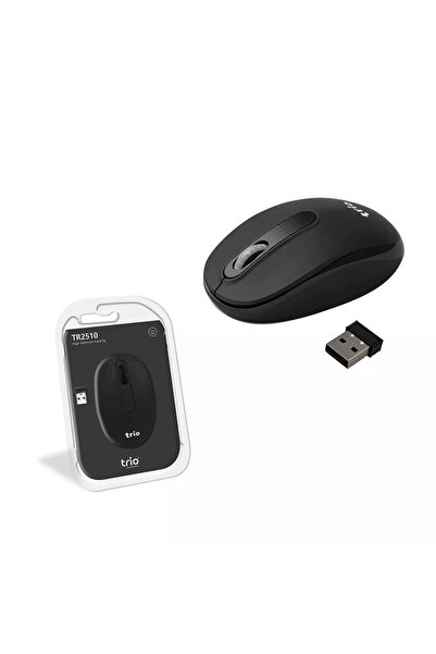 Trio TR2510 Kablosuz Mouse 1000 DPI, Sessiz, Ergonomik, 2.4GHz Wireless USB Nano Alıcılı