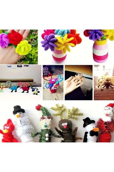 iğne izi 100S Chenille, Educational Chenille, Fuzzy Wire, Plush Wire, Velvet Chenille, Craft Material 30cm Pink
