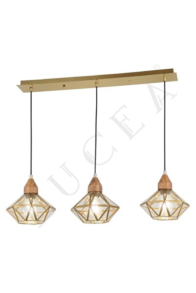 LUCEA KRAMER 3 LU ANTİK LAK SIRALI AVİZE 3XE27