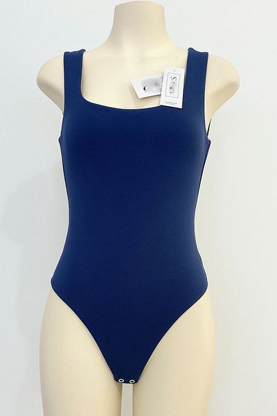 QBZ Square Necklace Strap Bodysuit