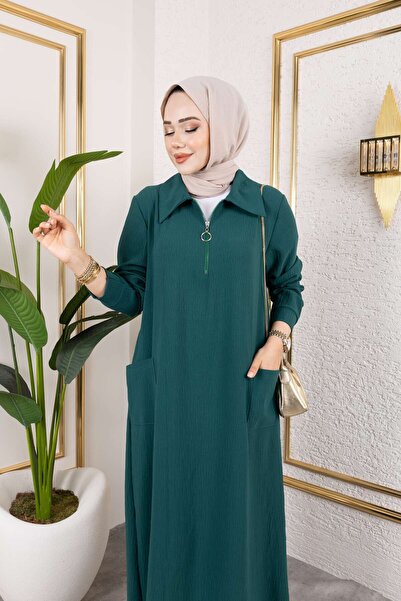 Big Zerafet Giyim FERMUARLI SELİS ELBİSE