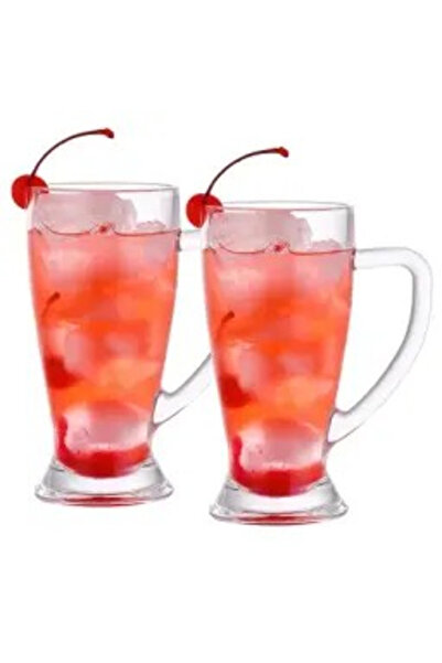 OEM Transparent glass mugs for coffee, tea, juice, set of 2, 380ml
