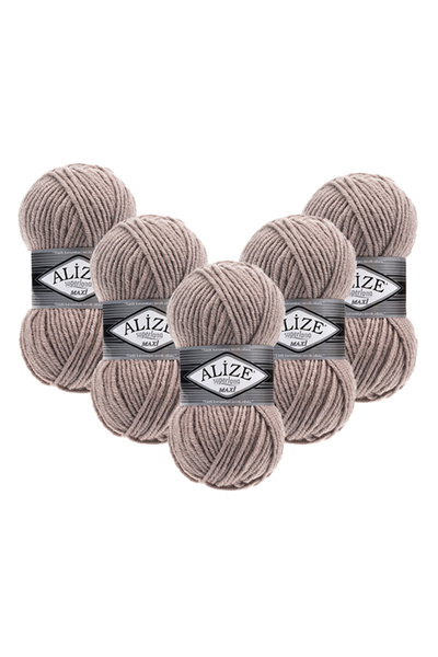 Alize Superlana Maxi 5-Pack – 541 -Thick Knitting Yarn for Winter Sweater Cardigan and Scarf