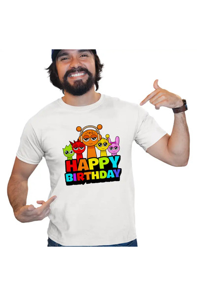 OEM Tricou Barbati Sprunki Happy Birthday