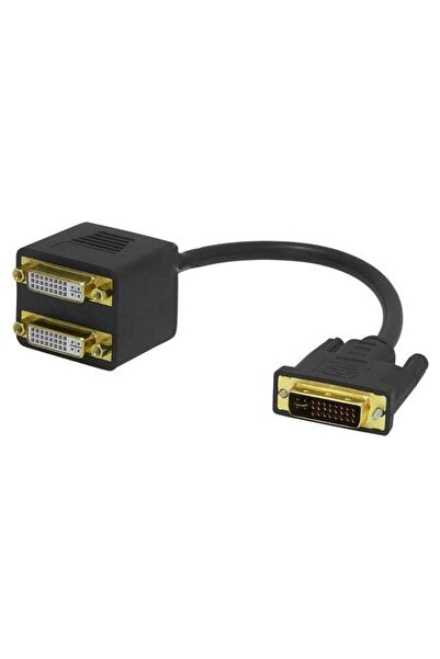 Zibox PM-25997 24+1 DVI Erkek TO 2x 24+5 DVI Dişi Çoklayıcı Kablo 32Cm