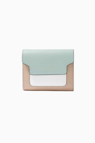 Marni Colour-Blocked Saffiano Deri Cüzdan, Çok Bölmeli Şık Tasarım