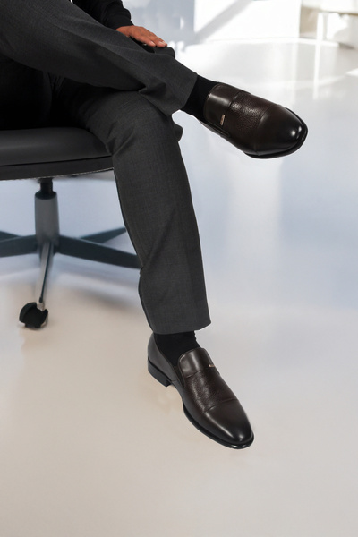 Pierre Cardin Barna valódi bőr férfi klasszikus cipő 70555 M