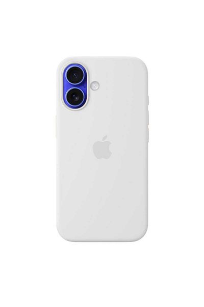 Apple Silicone Case for iPhone 16 Plus, White