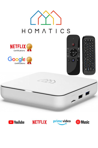 Homatics Box R 4K Licensed Media Player 2Gb Ddr Ram - 32Gb Emmc Android Tv Box M8 Air Mouse Remote Control