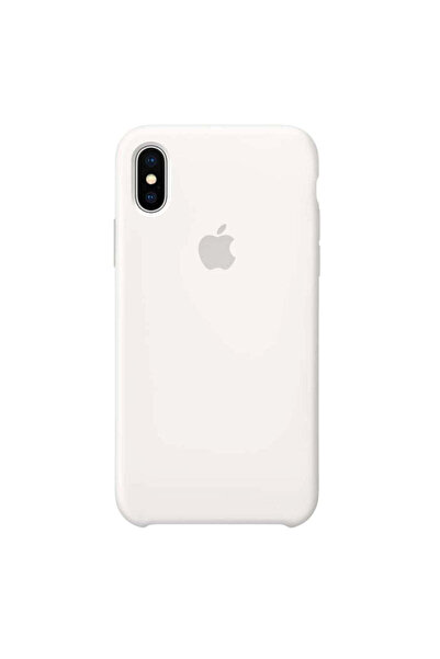 Apple Carcasă din silicon pentru iPhone X, albă