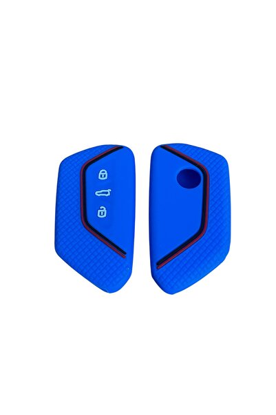 İKTUNING Vw New Golf 8 -Golf 8.5 Blue 2 Color Silicone Key Case