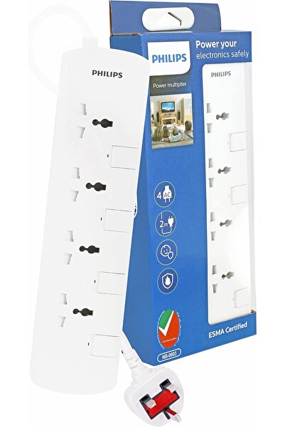 Generics PHILIPS 4 WAY EXTENSION SOCKET WITH INDIVIDUAL SWITCH