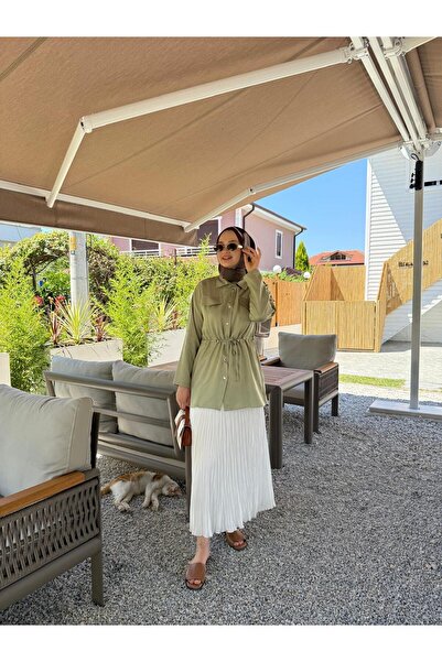 My Magazin Beli Bağlamalı Tunik 7368 Yeşil