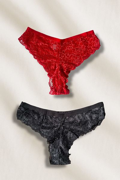 Nilmay mayo Brezilian Model 2-Piece Lace Panties