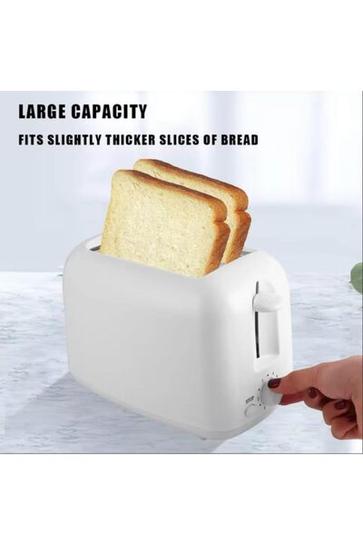 Generic Stainless Steel Toaster with Two Slots | Even Toasting | Adjustable Browning Control | Compact Desig