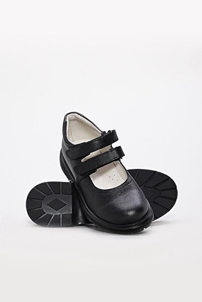 Ayakkabıhane Genuine Leather Inside and Outside Black Girl's Casual Daily Shoes Ah0800624315106