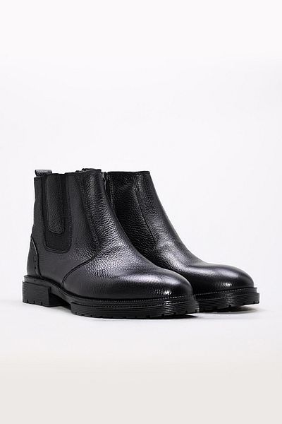 Ayakkabıhane Quality Genuine Floater Leather Black Men's Classic Boots Ah0823419131225