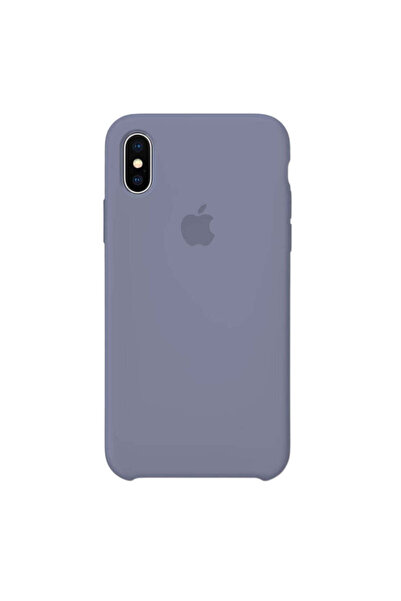 Apple Silicone Case for iPhone Xs, Lavender Grey